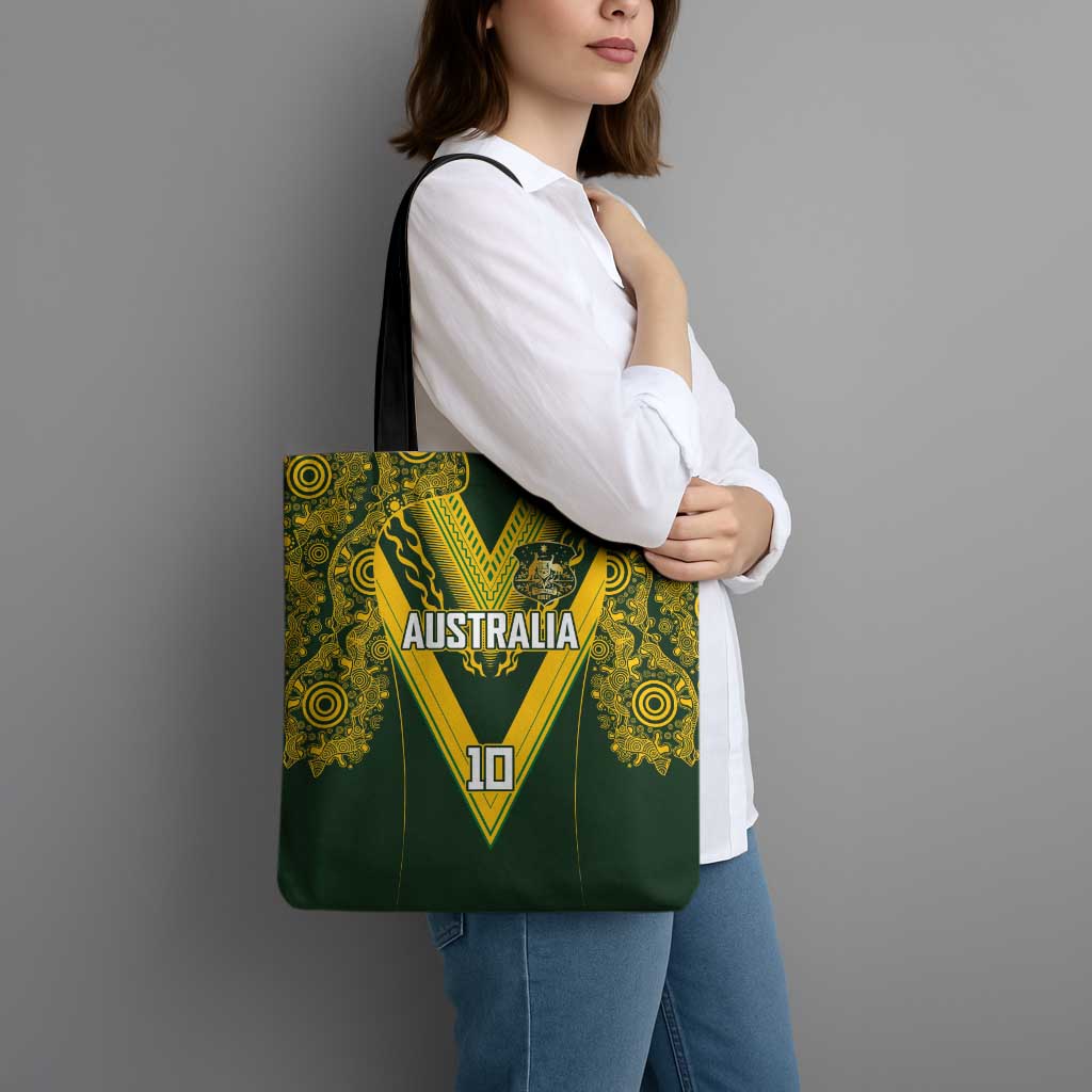 Australia Rugby Custom Tote Bag Aboriginal Art Sporty Style LT03 - Polynesian Pride