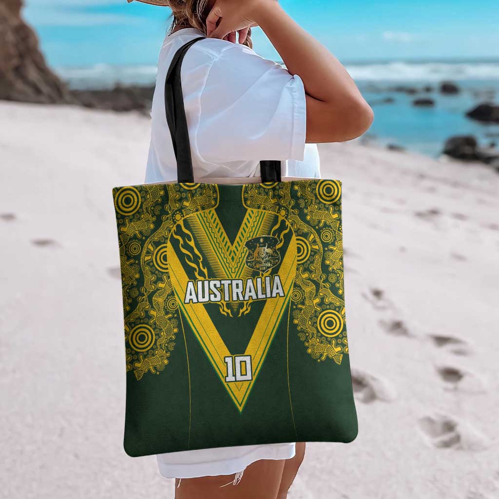 Australia Rugby Custom Tote Bag Aboriginal Art Sporty Style LT03 - Polynesian Pride