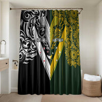 Aotearoa Australia Rugby Bathroom Set Maori and Aboriginal Art Sporty Style - Polynesian Pride