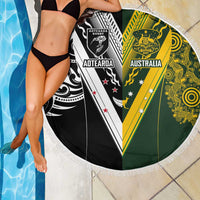 Aotearoa Australia Rugby Beach Blanket Maori and Aboriginal Art Sporty Style - Polynesian Pride