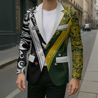 Aotearoa Australia Rugby Custom Blazer Maori and Aboriginal Art Sporty Style - Polynesian Pride