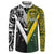 Aotearoa Australia Rugby Custom Button Sweatshirt Maori and Aboriginal Art Sporty Style - Polynesian Pride