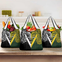 Aotearoa Australia Rugby Grocery Bag Maori and Aboriginal Art Sporty Style - Polynesian Pride