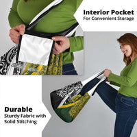 Aotearoa Australia Rugby Grocery Bag Maori and Aboriginal Art Sporty Style - Polynesian Pride