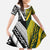 Aotearoa Australia Rugby Custom Kid Short Sleeve Dress Maori and Aboriginal Art Sporty Style - Polynesian Pride
