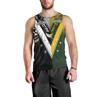 Aotearoa Australia Rugby Custom Men Tank Top Maori and Aboriginal Art Sporty Style LT03 - Polynesian Pride