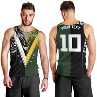 Aotearoa Australia Rugby Custom Men Tank Top Maori and Aboriginal Art Sporty Style LT03 - Polynesian Pride
