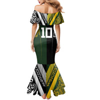 Aotearoa Australia Rugby Custom Mermaid Dress Maori and Aboriginal Art Sporty Style - Polynesian Pride