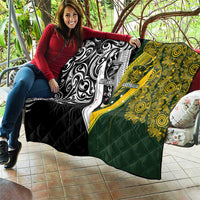 Aotearoa Australia Rugby Quilt Maori and Aboriginal Art Sporty Style - Polynesian Pride