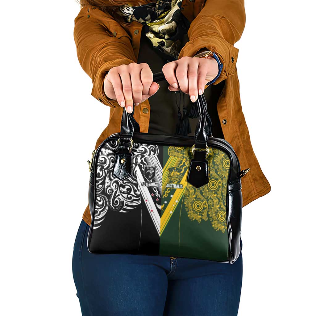 Aotearoa Australia Rugby Shoulder Handbag Maori and Aboriginal Art Sporty Style - Polynesian Pride