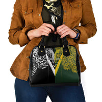 Aotearoa Australia Rugby Shoulder Handbag Maori and Aboriginal Art Sporty Style - Polynesian Pride