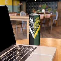 Aotearoa Australia Rugby Custom Skinny Tumbler Maori and Aboriginal Art Sporty Style - Polynesian Pride