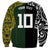 Aotearoa Australia Rugby Custom Sweatshirt Maori and Aboriginal Art Sporty Style - Polynesian Pride