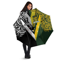 Aotearoa Australia Rugby Umbrella Maori and Aboriginal Art Sporty Style LT03 - Polynesian Pride