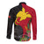 Papua New Guinea Long Sleeve Button Shirt Birds Of Paradise Mix Tropical Flower Polynesian Pattern LT03 - Polynesian Pride