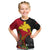 Custom Papua New Guinea Kid T Shirt Birds Of Paradise Mix Tropical Flower Polynesian Pattern LT03 Red - Polynesian Pride