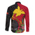 Custom Papua New Guinea Long Sleeve Button Shirt Birds Of Paradise Mix Tropical Flower Polynesian Pattern LT03 - Polynesian Pride