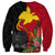 Custom Papua New Guinea Sweatshirt Birds Of Paradise Mix Tropical Flower Polynesian Pattern LT03 - Polynesian Pride