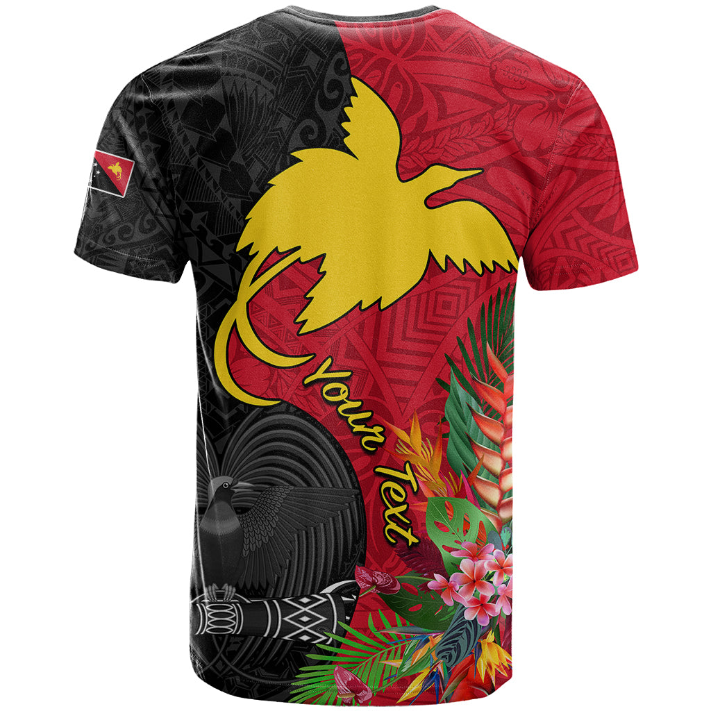 Custom Papua New Guinea T Shirt Birds Of Paradise Mix Tropical Flower Polynesian Pattern LT03 - Polynesian Pride