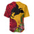 Papua New Guinea Baseball Jersey Birds Of Paradise Mix Tropical Flower Polynesian Pattern LT03 - Polynesian Pride
