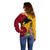 Papua New Guinea Off Shoulder Sweater Birds Of Paradise Mix Tropical Flower Polynesian Pattern LT03 - Polynesian Pride