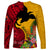 Custom Papua New Guinea Long Sleeve Shirt Birds Of Paradise Mix Tropical Flower Polynesian Pattern LT03 - Polynesian Pride