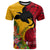 Custom Papua New Guinea T Shirt Birds Of Paradise Mix Tropical Flower Polynesian Pattern LT03 Yellow - Polynesian Pride
