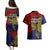 Papua New Guinea Central Province Couples Matching Puletasi Dress and Hawaiian Shirt PNG Birds Of Paradise Polynesian Arty Style LT03 - Polynesian Pride