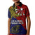 Papua New Guinea Central Province Kid Polo Shirt PNG Birds Of Paradise Polynesian Arty Style LT03 Kid Red - Polynesian Pride