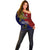 Papua New Guinea Central Province Off Shoulder Sweater PNG Birds Of Paradise Polynesian Arty Style LT03 - Polynesian Pride