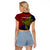 Custom Papua New Guinea Central Province Raglan Cropped T Shirt PNG Birds Of Paradise Polynesian Arty Style LT03 - Polynesian Pride