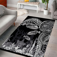 Hawaiian Reef Triggerfish Area Rug Polynesian Art with Tribal Humuhumunukunukuapua'a LT03 - Polynesian Pride