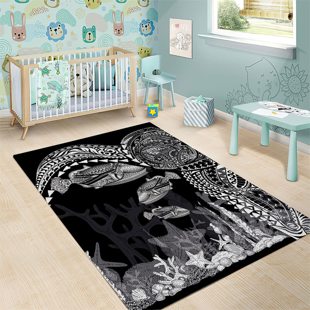 Hawaiian Reef Triggerfish Area Rug Polynesian Art with Tribal Humuhumunukunukuapua'a LT03 - Polynesian Pride