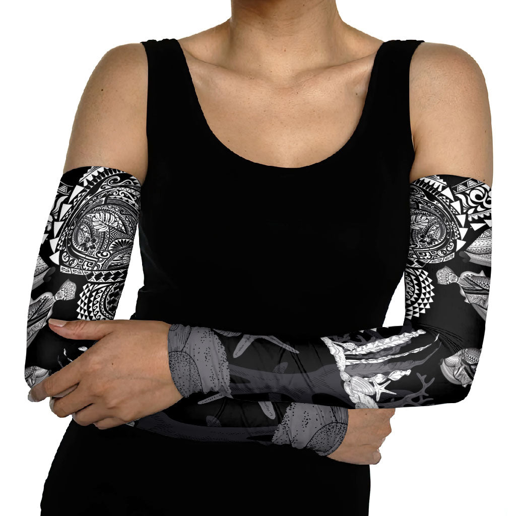 Hawaiian Reef Triggerfish Arm Sleeves Polynesian Art with Tribal Humuhumunukunukuapua'a LT03 - Polynesian Pride
