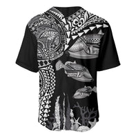 Hawaiian Reef Triggerfish Baseball Jersey Polynesian Art with Tribal Humuhumunukunukuapua'a LT03 - Polynesian Pride