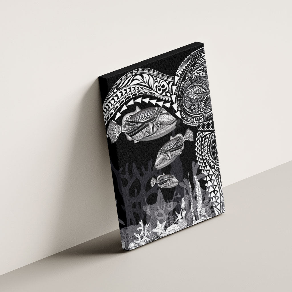 Hawaiian Reef Triggerfish Canvas Wall Art Polynesian Art with Tribal Humuhumunukunukuapua'a LT03 - Polynesian Pride