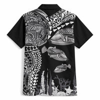 Hawaiian Reef Triggerfish Hawaiian Shirt Polynesian Art with Tribal Humuhumunukunukuapua'a LT03 - Polynesian Pride
