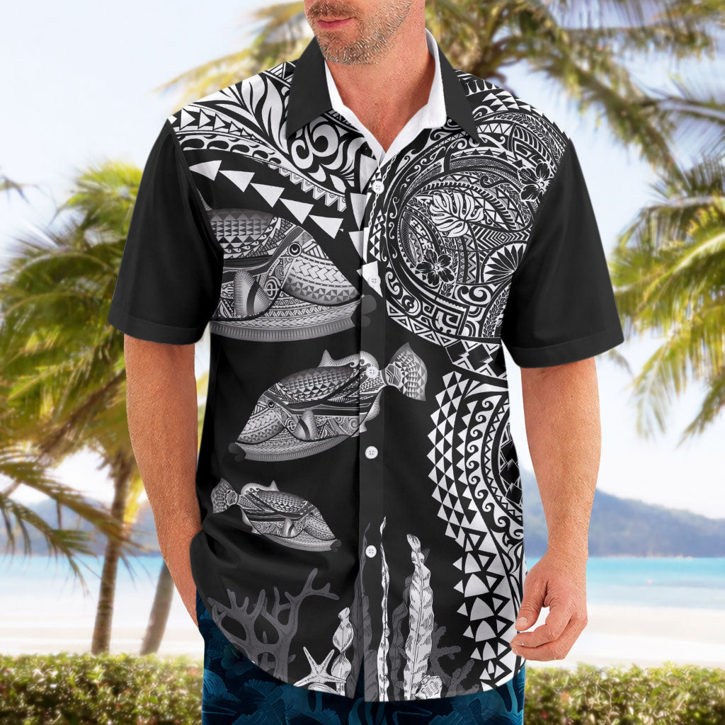 Hawaiian Reef Triggerfish Hawaiian Shirt Polynesian Art with Tribal Humuhumunukunukuapua'a LT03 - Polynesian Pride