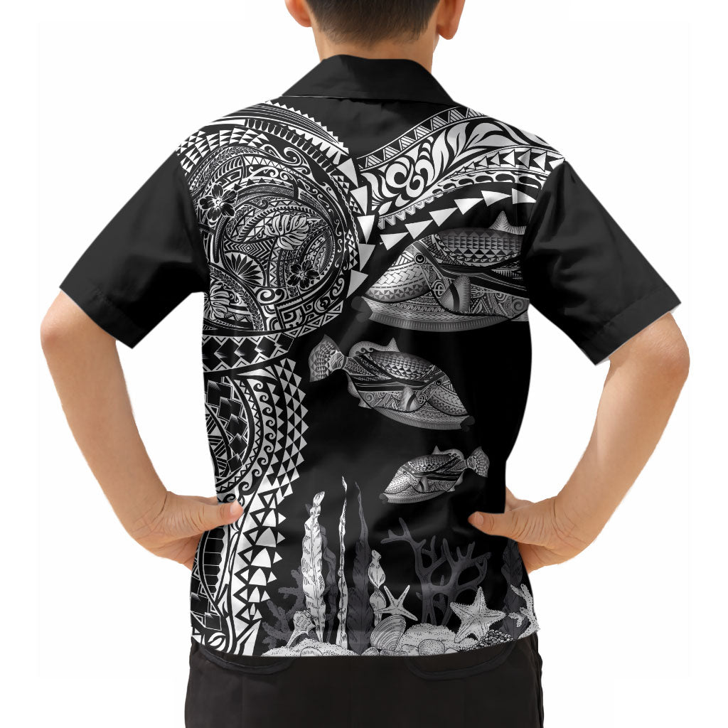 Hawaiian Reef Triggerfish Hawaiian Shirt Polynesian Art with Tribal Humuhumunukunukuapua'a LT03 - Polynesian Pride