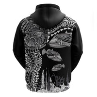 Hawaiian Reef Triggerfish Hoodie Polynesian Art with Tribal Humuhumunukunukuapua'a LT03 - Polynesian Pride