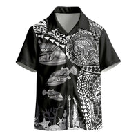 Hawaiian Reef Triggerfish Kid Hawaiian Shirt Polynesian Art with Tribal Humuhumunukunukuapua'a LT03 - Polynesian Pride