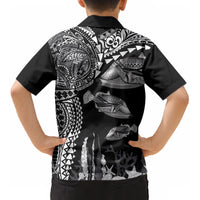 Hawaiian Reef Triggerfish Kid Hawaiian Shirt Polynesian Art with Tribal Humuhumunukunukuapua'a LT03 - Polynesian Pride