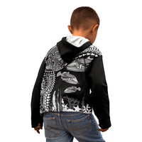 Hawaiian Reef Triggerfish Kid Hoodie Polynesian Art with Tribal Humuhumunukunukuapua'a LT03 - Polynesian Pride