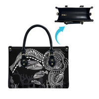 Hawaiian Reef Triggerfish Leather Bag Polynesian Art with Tribal Humuhumunukunukuapua'a LT03 - Polynesian Pride