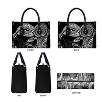 Hawaiian Reef Triggerfish Leather Bag Polynesian Art with Tribal Humuhumunukunukuapua'a LT03 - Polynesian Pride
