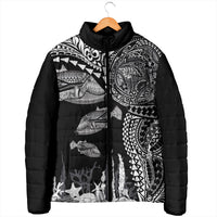 Hawaiian Reef Triggerfish Padded Jacket Polynesian Art with Tribal Humuhumunukunukuapua'a LT03 - Polynesian Pride