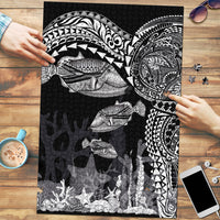 Hawaiian Reef Triggerfish Puzzle Polynesian Art with Tribal Humuhumunukunukuapua'a LT03 Black - Polynesian Pride