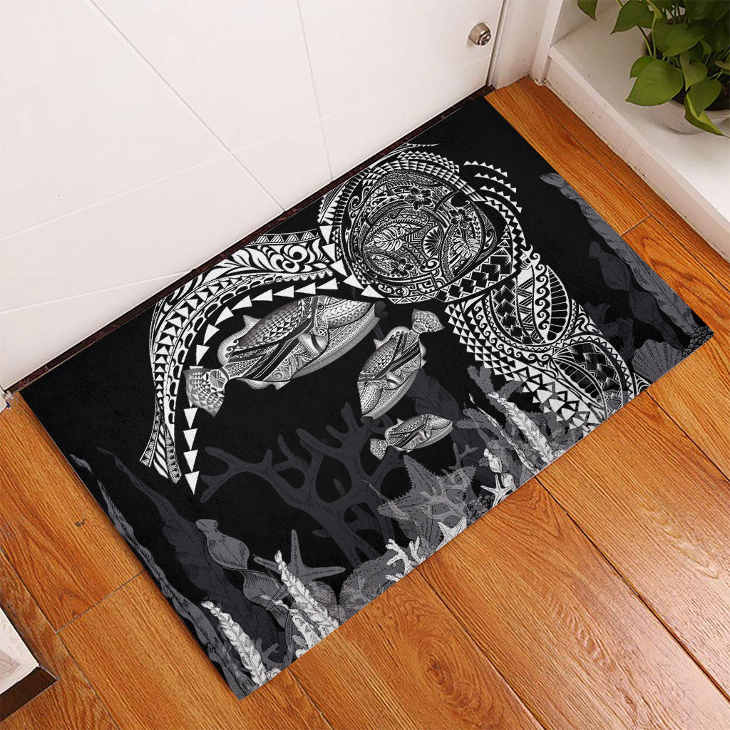 Hawaiian Reef Triggerfish Rubber Doormat Polynesian Art with Tribal Humuhumunukunukuapua'a LT03 - Polynesian Pride