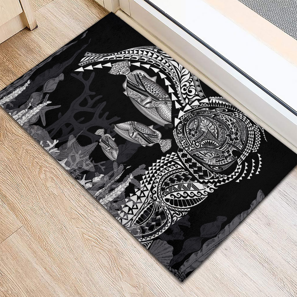 Hawaiian Reef Triggerfish Rubber Doormat Polynesian Art with Tribal Humuhumunukunukuapua'a LT03 - Polynesian Pride