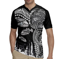 Hawaiian Reef Triggerfish Rugby Jersey Polynesian Art with Tribal Humuhumunukunukuapua'a LT03 - Polynesian Pride